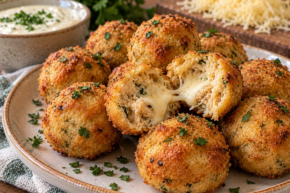 Bolinha de Frango com Queijo