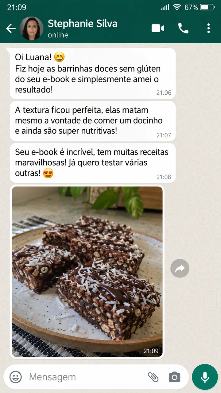 Print da conversa com Stephanie Silva