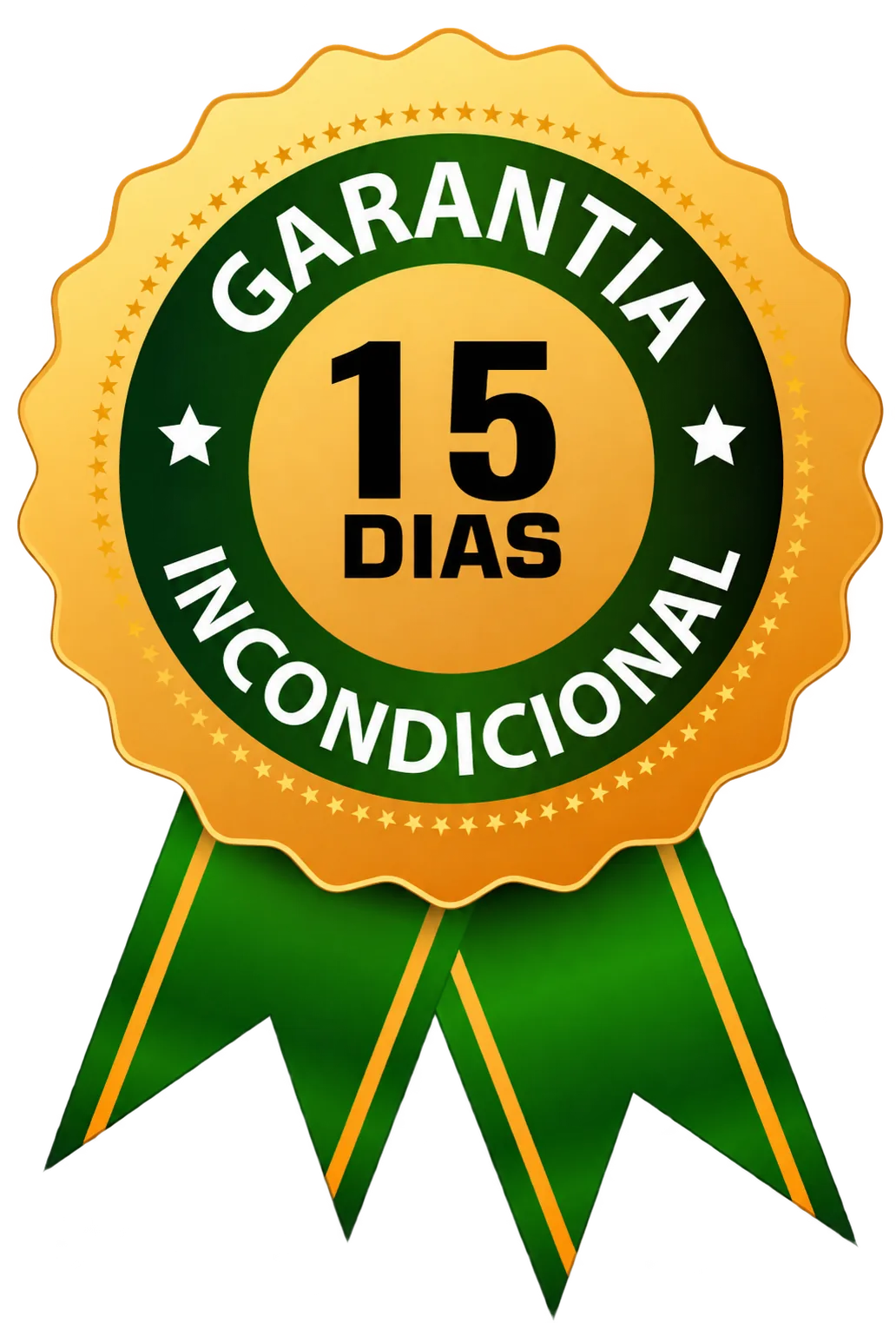 Selo de garantia incondicional de 15 dias